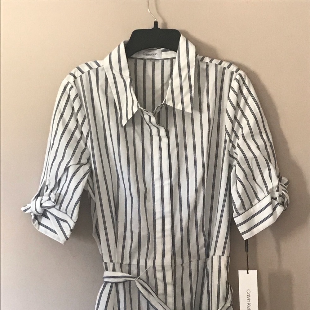 Calvin Klein striped Maxi Dress